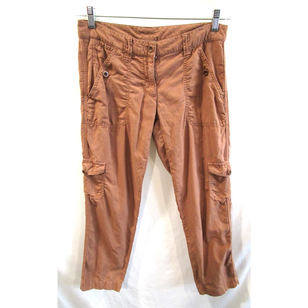J.Crew City Fit Dusty Pink Cotton Linen Blend Cargo Pants Women Sz 4